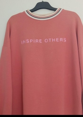 s Beden Pembe Uzun Kollu Street Wear Tunik