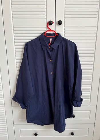 Düğmeli Loose Fit Keten Gömlek