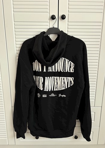 Siyah Kapüşonlu Rock Punk Sweatshirt