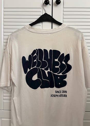 Beyaz Baskılı Oversize Unisex Tişört