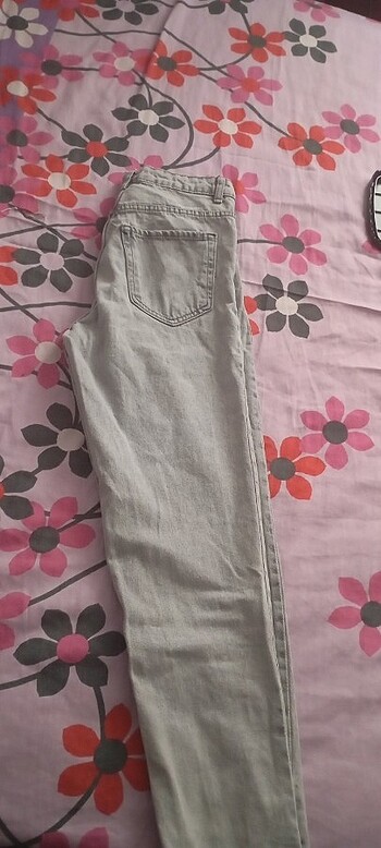 Topshop Yüksek bel kot pantolon gri