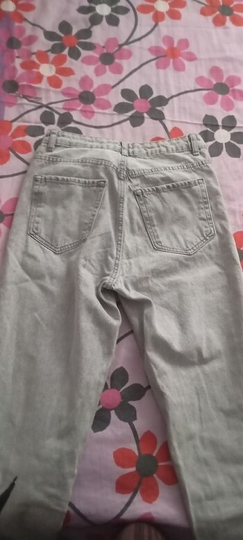 28 Beden gri Renk Yüksek bel kot pantolon gri