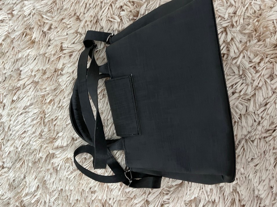 Siyah Deri Tokalı Kadın Çanta - Görsel 4