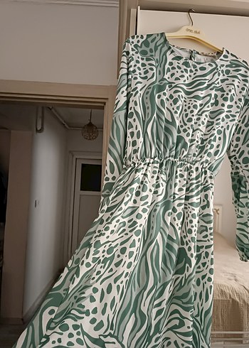 Yeşil Kadın Tesettür Elbise 38 40 beden - Görsel 2