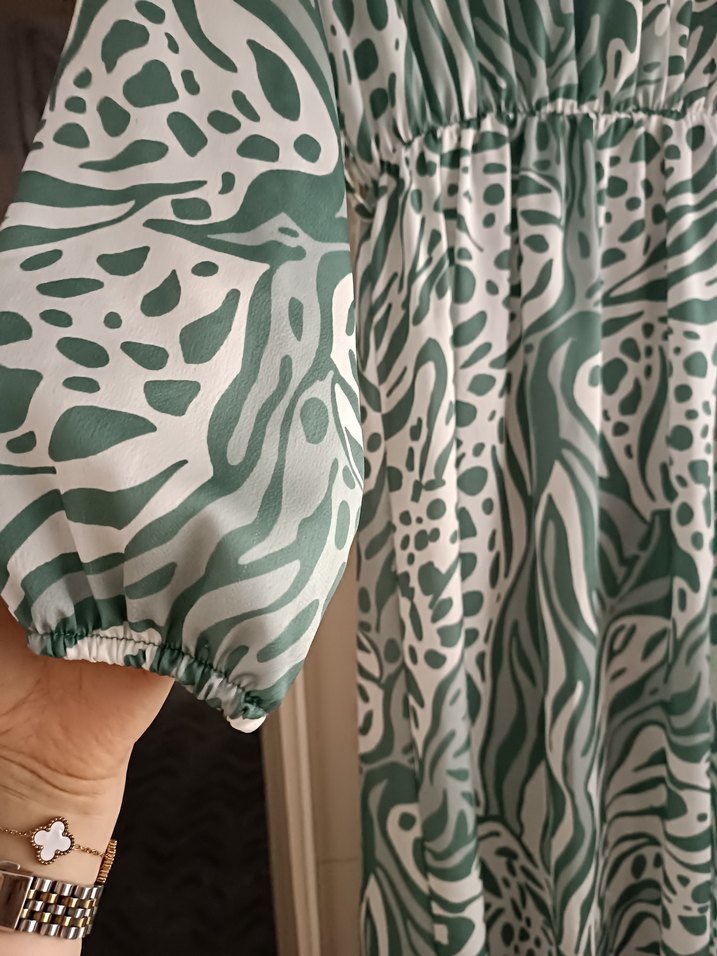 Yeşil Kadın Tesettür Elbise 38 40 beden - Görsel 3