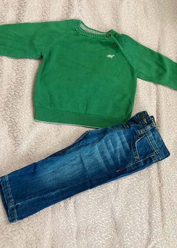 Lcwaikiki 6 9 ay Erkek Bebek Triko Kazak ve kot Pantolon - Görsel 2