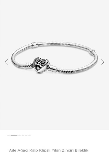 Beden Pandora Gümüş Family Ağaç bileklik Orijinal 16 cm