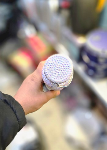 Renkli Taşlı & Bluetooth höparlörlü termos - Görsel 2