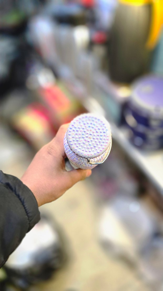 Renkli Taşlı & Bluetooth höparlörlü termos - Görsel 2