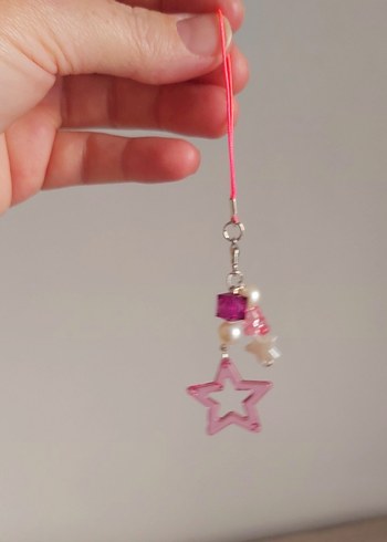 pembe Yıldız Figürlü Kadın Charm İLAN ACTIRINIZ - Görsel 2