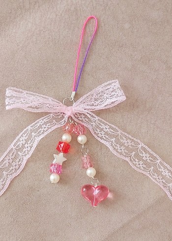 Pembe kalp detayli Charm - Görsel 3