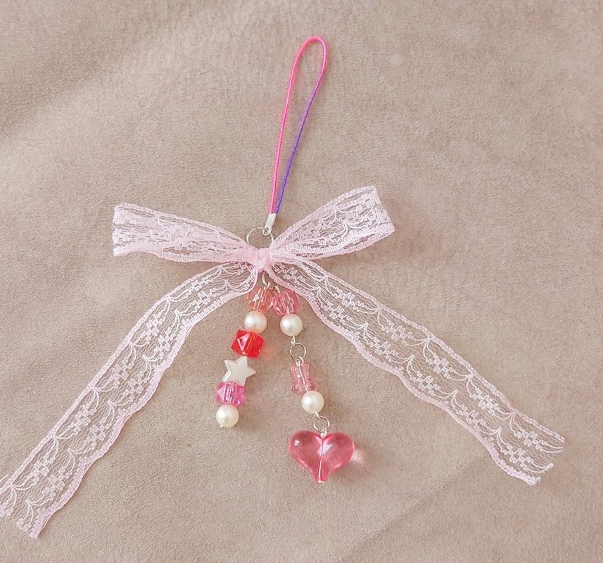 Pembe kalp detayli Charm - Görsel 3