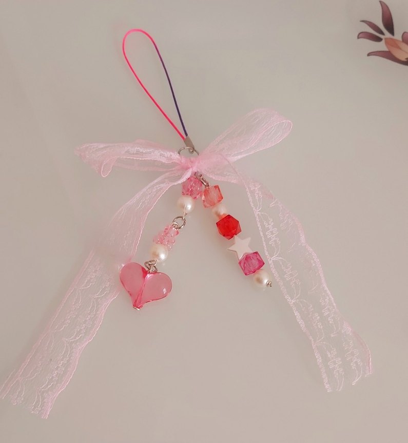 Pembe kalp detayli Charm - Görsel 2