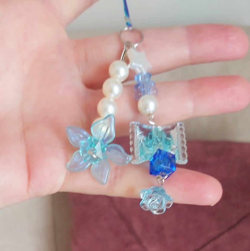 Mavi Boncuklu Bohem Kadın Charm - Görsel 2