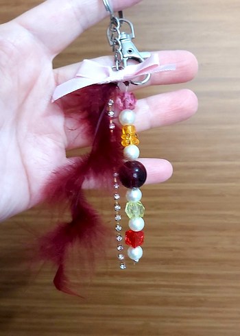 Renkli Boncuklu Bohem Anahtarlık - Görsel 2