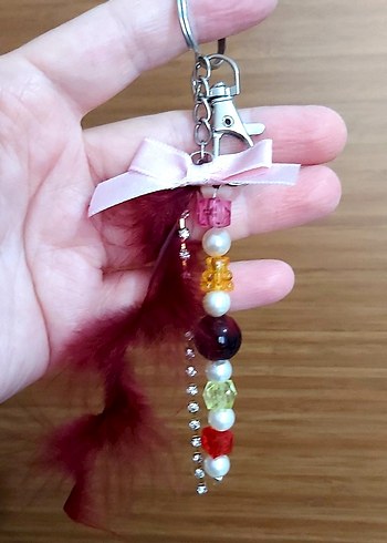 Renkli Boncuklu Bohem Anahtarlık - Görsel 4