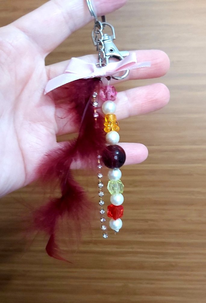 Renkli Boncuklu Bohem Anahtarlık - Görsel 2