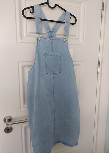 hamile denim Askılı Salopet