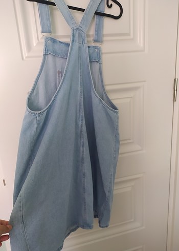 Standart Beden Beden hamile denim Askılı Salopet
