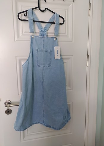 Standart Beden Beden mavi Renk hamile denim Askılı Salopet