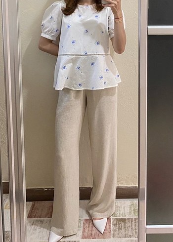 Stradivarius Keten Pantolon