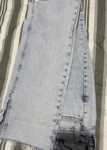 36 Beden mavi Renk Kadın Gri Denim Jean
