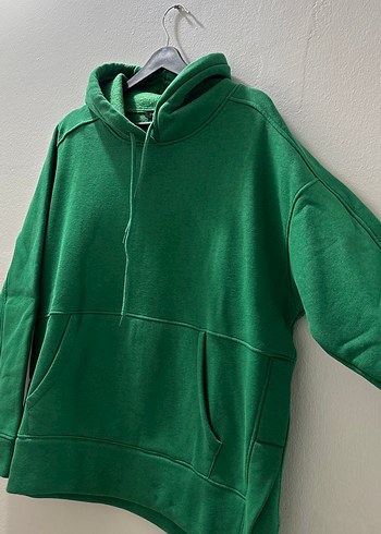 Kadın Yeşil Kapüşonlu Sweatshirt