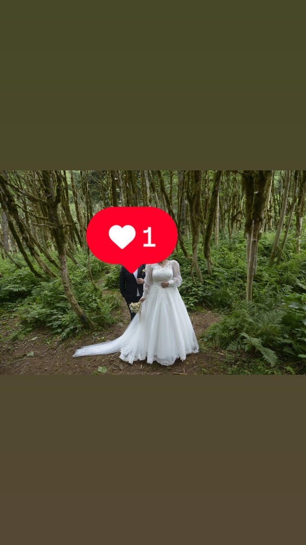 Vintage Dantel Detaylı Beyaz A-Line Gelinlik - Görsel 2