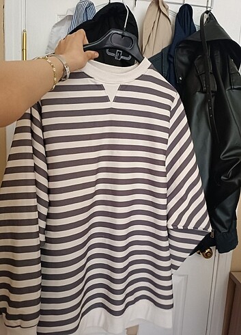 Diğer MERİ çizgili tunik/sweatshirt 