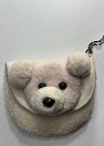 Bej Peluş Ayıcık Anahtarlık Para Cüzdanı - Görsel 2