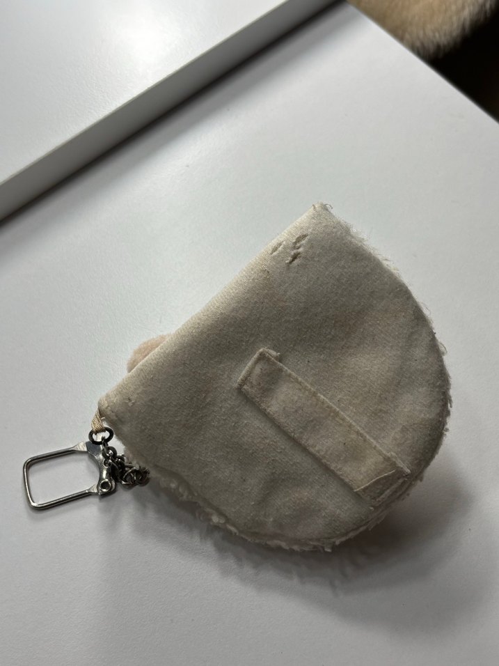 Bej Peluş Ayıcık Anahtarlık Para Cüzdanı - Görsel 5