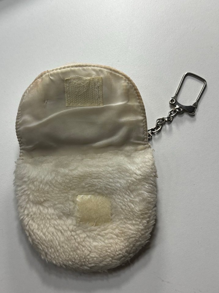 Bej Peluş Ayıcık Anahtarlık Para Cüzdanı - Görsel 3