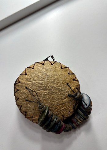 Boncuk İşlemeli Altın Renkli Bozuk Para Cüzdanı - Görsel 2