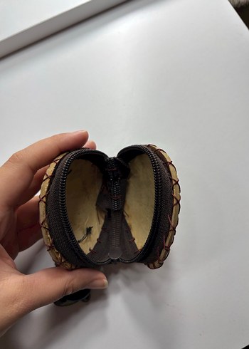 Boncuk İşlemeli Altın Renkli Bozuk Para Cüzdanı - Görsel 4