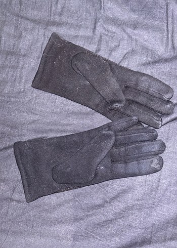 Kadın Gri Gotik Eldivenler Fiyonk Detaylı - Görsel 2