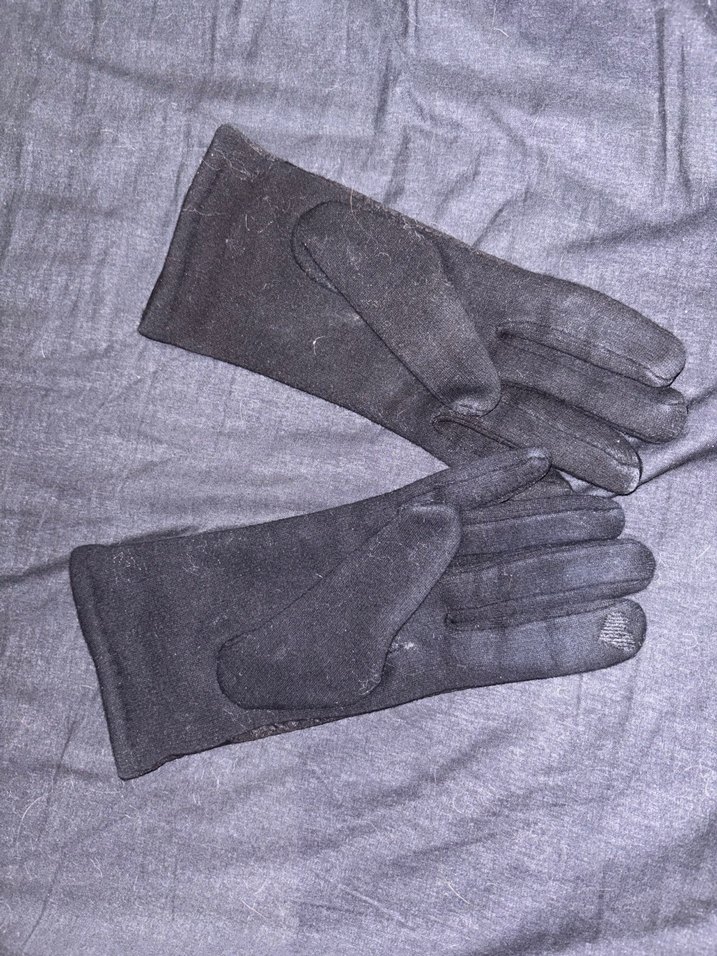 Kadın Gri Gotik Eldivenler Fiyonk Detaylı - Görsel 2