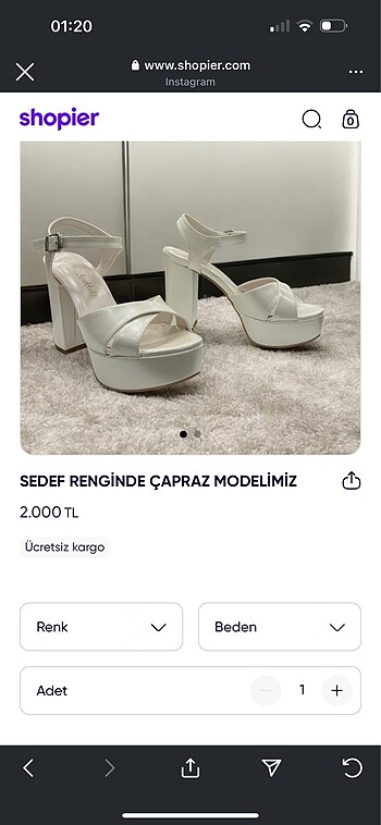 37 Beden Gelin ayakkabısı