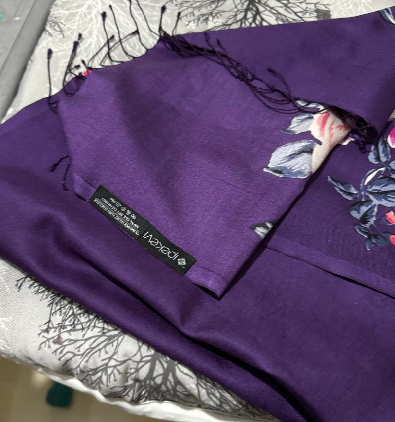 İpek evi desenli şal - Görsel 2