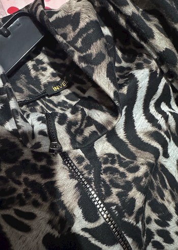 Kahverengi Zebra Desenli İnvee takım İspanyol paça - Görsel 4