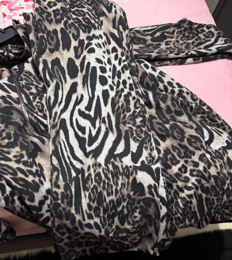 Kahverengi Zebra Desenli İnvee takım İspanyol paça - Görsel 3