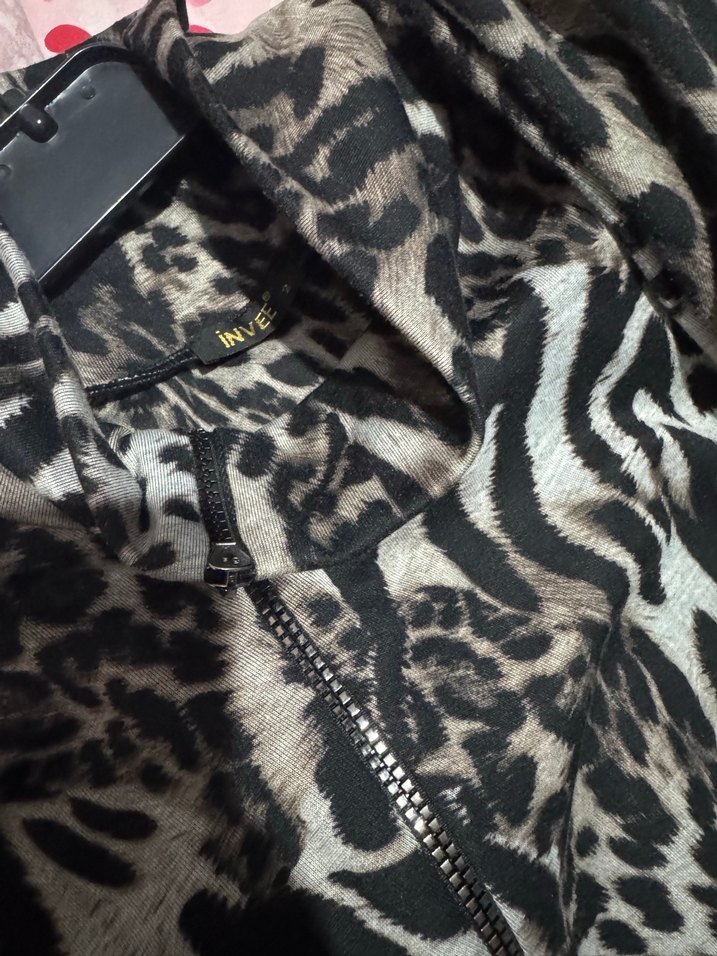 Kahverengi Zebra Desenli İnvee takım İspanyol paça - Görsel 4