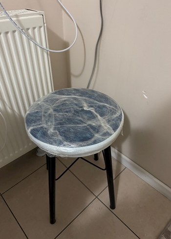 Kahverengi Gri Yuvarlak Tabure 4 adet tabure - Görsel 4