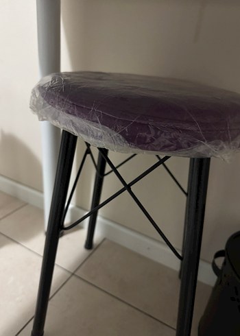 Kahverengi Gri Yuvarlak Tabure 4 adet tabure - Görsel 3