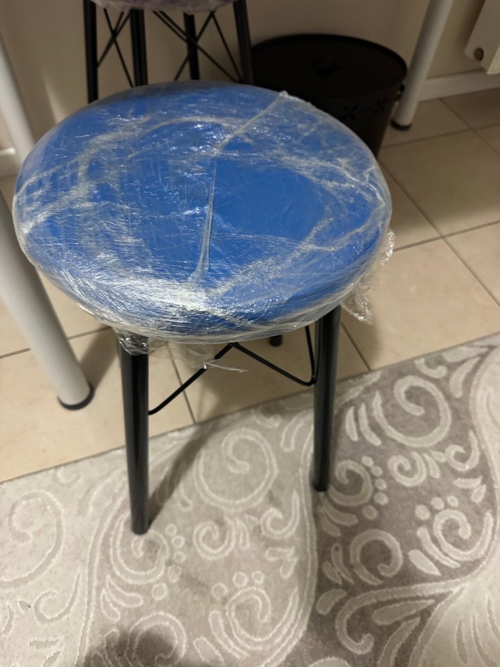 Kahverengi Gri Yuvarlak Tabure 4 adet tabure - Görsel 2