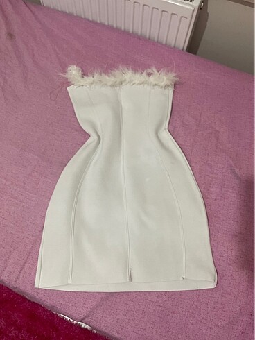 straplez mini elbise