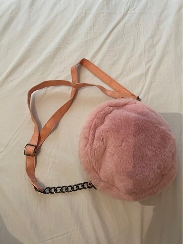 pembe peluş çanta