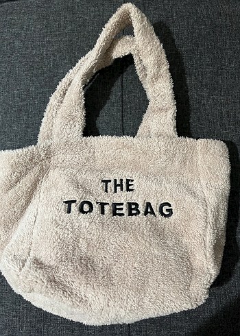 Beden Peluş Bej Tote Bag Çanta
