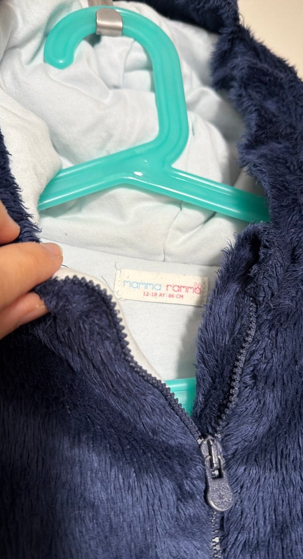 Erkek Çocuk Kürk Detaylı Ayıcık Kulaklı Kapüşonlu Mont - Görsel 2