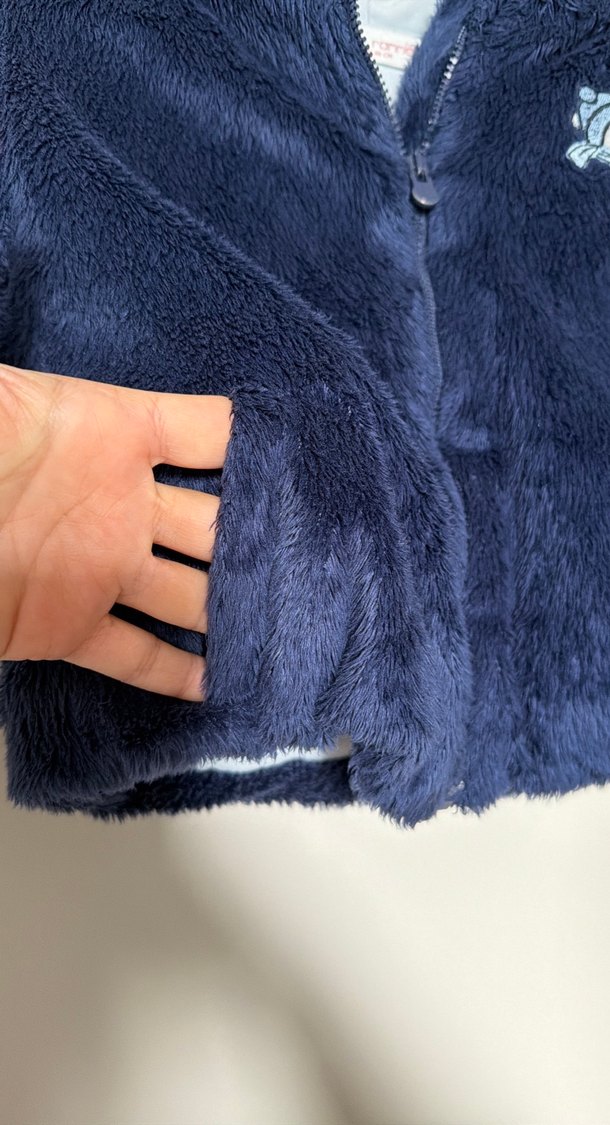 Erkek Çocuk Kürk Detaylı Ayıcık Kulaklı Kapüşonlu Mont - Görsel 3