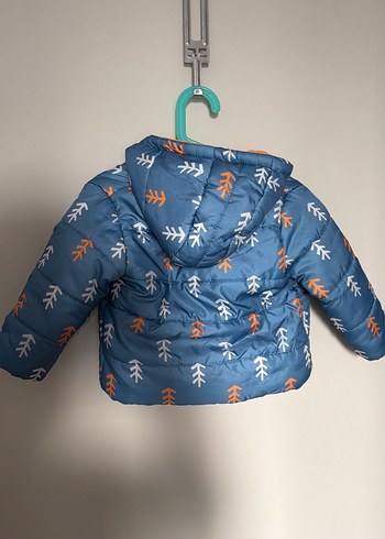 Kapüşonlu, Fermuarlı Mavi Erkek Çocuk Mont - Görsel 4